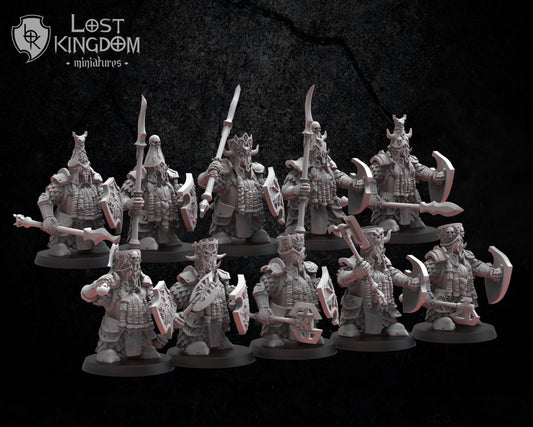 3d Printed Infernal Dwarf Warriors x10 by Lost Kingdom Miniatures