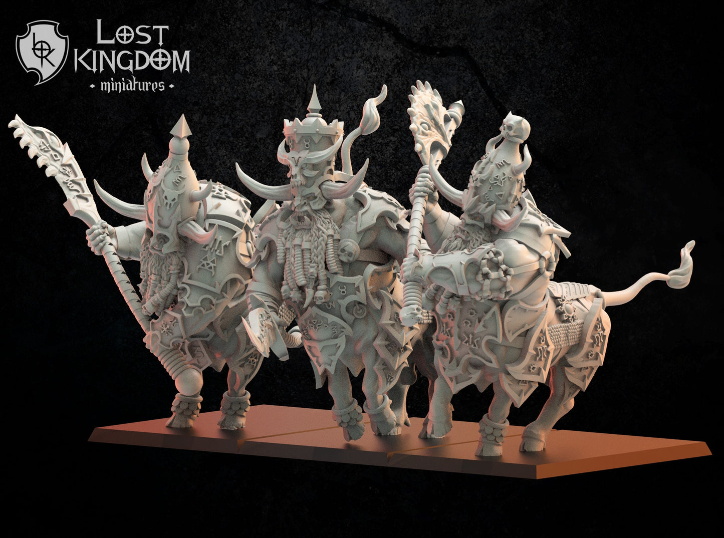 3d Printed Anointed Bul-Thaurs x3 by Lost Kingdom Miniatures