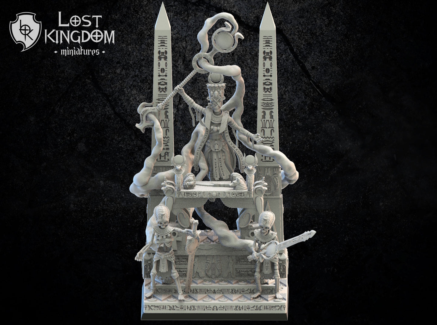 3d Printed Amenophis on Canopic Altar by Lost Kingdom Miniatures