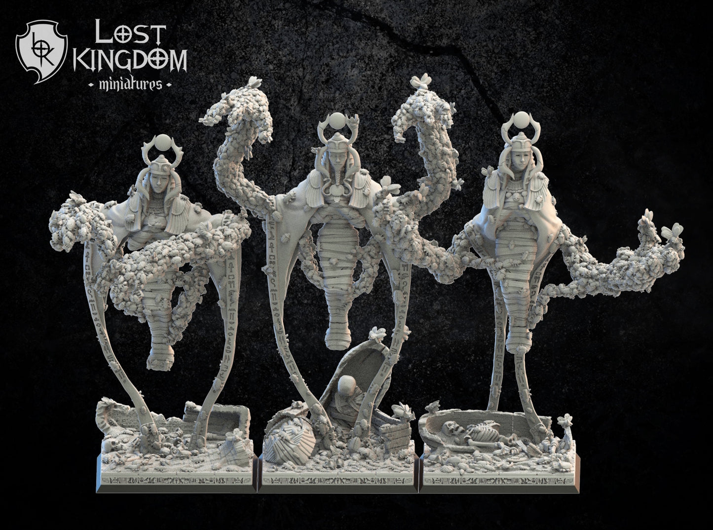 3d Printed Sakmet Swarm Sorcerers by Lost Kingdom Miniatures