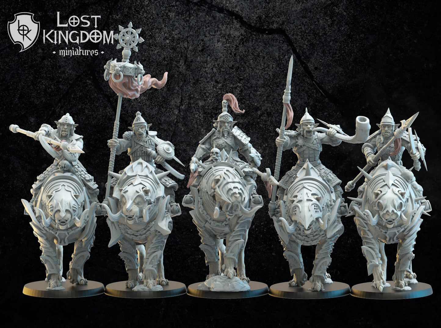 3d Printed Mongobbo Knights x5by Lost Kingdom Miniatures