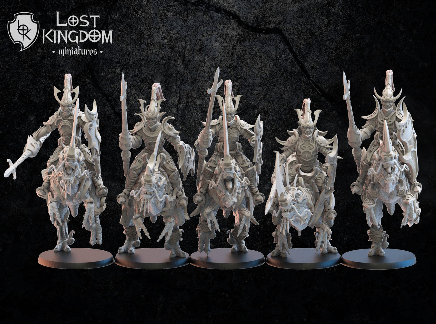 3d Printed Kyoryu Knights x5 by Lost Kingdom Miniatures