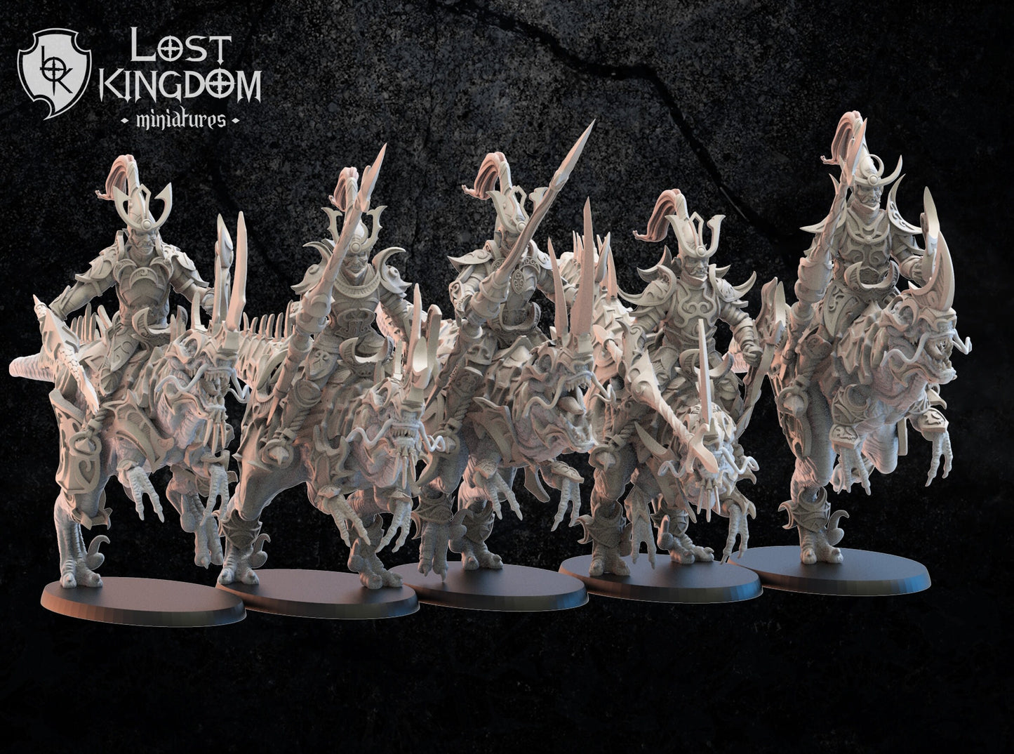 3d Printed Kyoryu Knights x5 by Lost Kingdom Miniatures