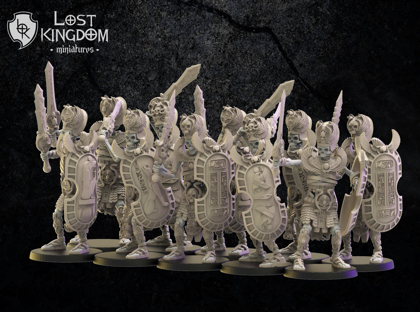 3d Printed Amun-Re Guard x10 by Lost Kingdom Miniatures