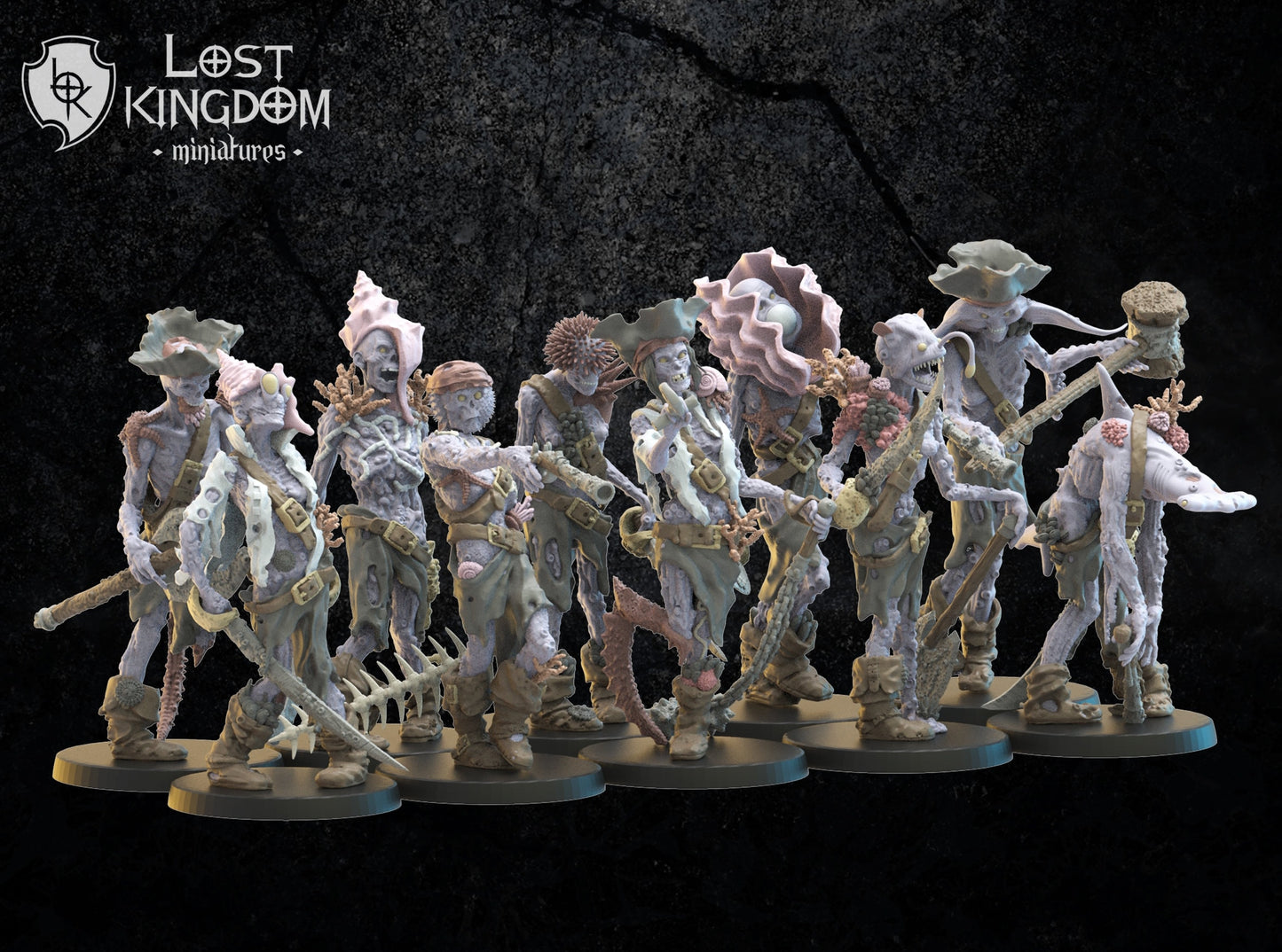 3d Printed Deep Sea Zombies x10 by Lost Kingdom Miniatures