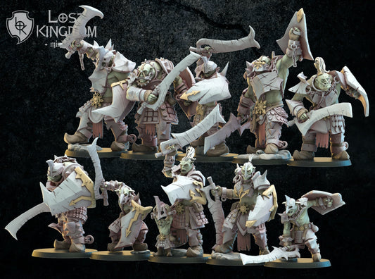 3d Printed Urk Slaves x10 by Lost Kingdom Miniatures