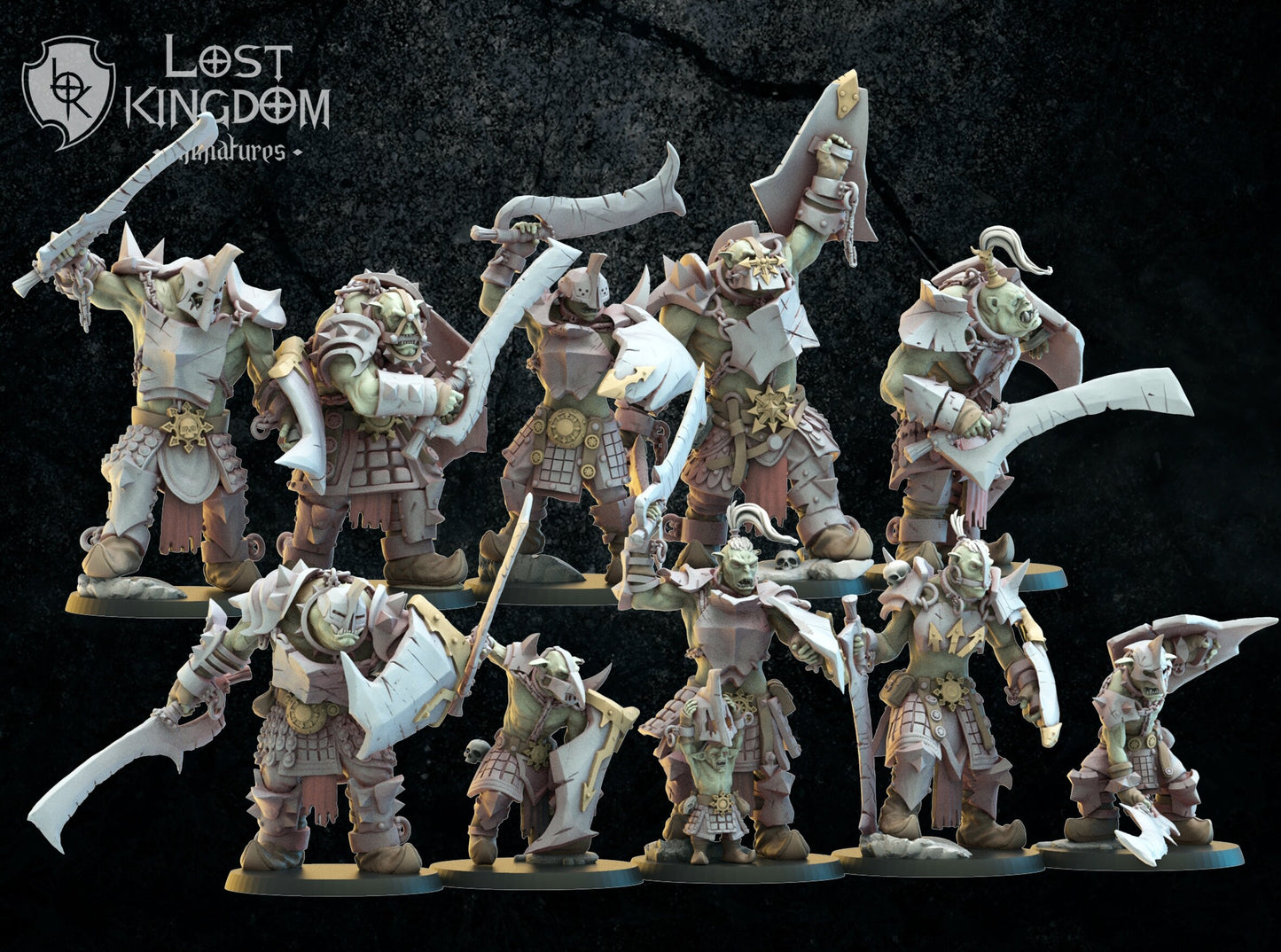 3d Printed Urk Slaves x10 by Lost Kingdom Miniatures