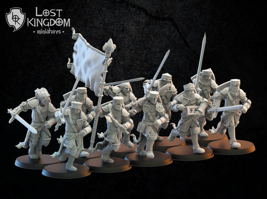 3d Printed  of Rangers On Foot x10 by Lost Kingdom Miniatures