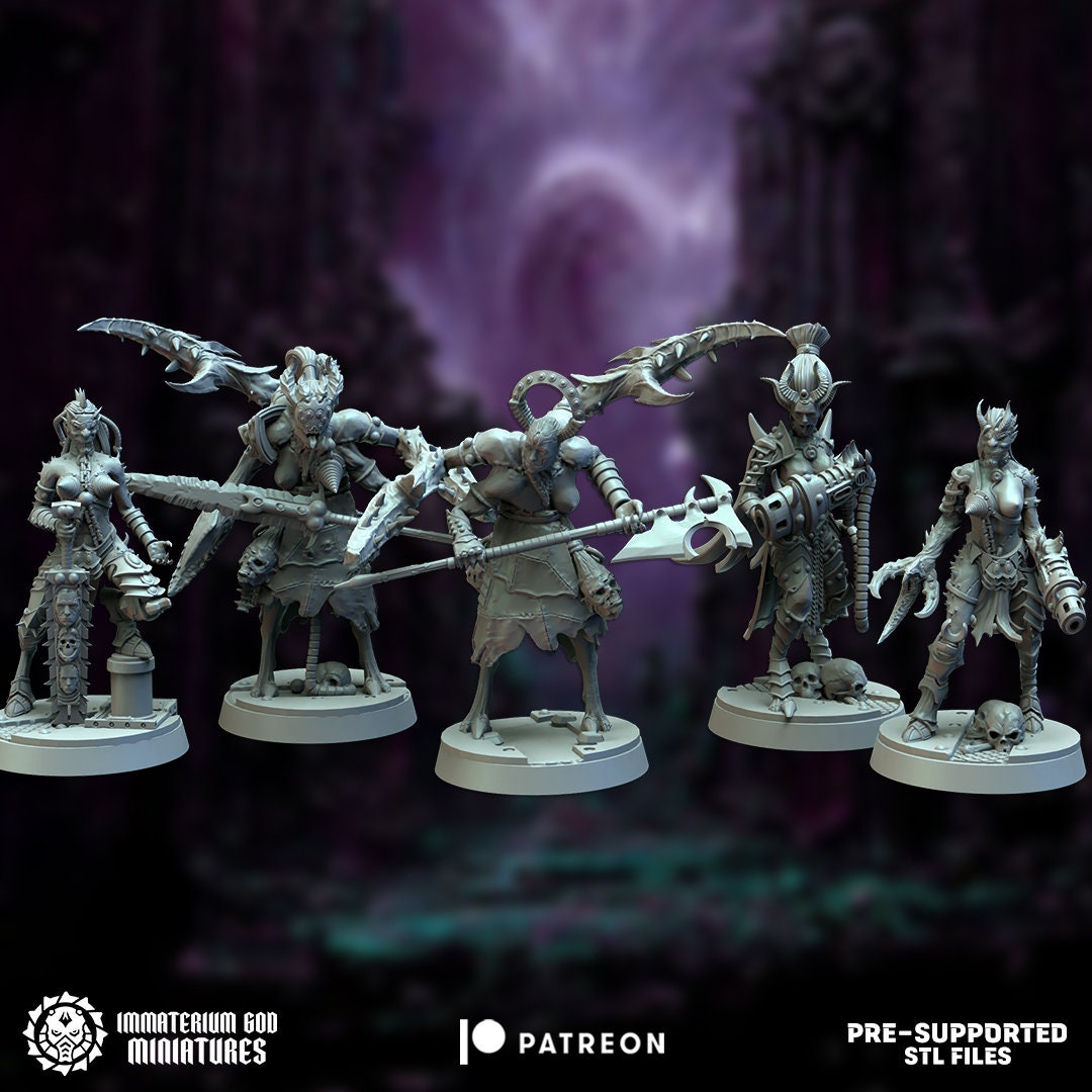 3d Printed Torture Fanatics x5 by Immaterium God Miniatures