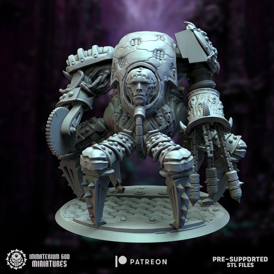 3d Printed Hellmech by Immaterium God Miniatures
