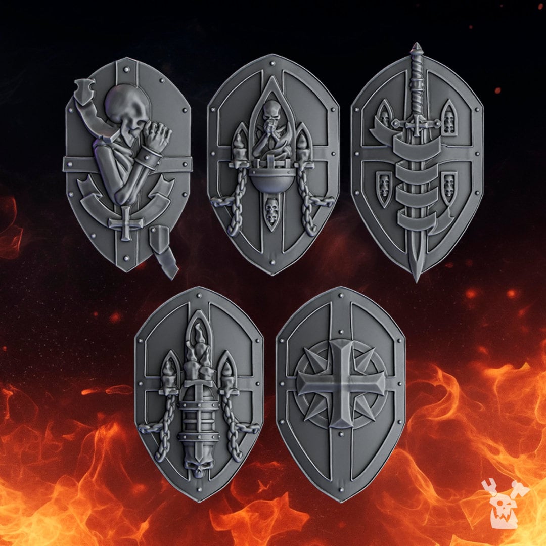 3d Printed Pactum Aeternum Crusader Shields x10 by DakkaDakka