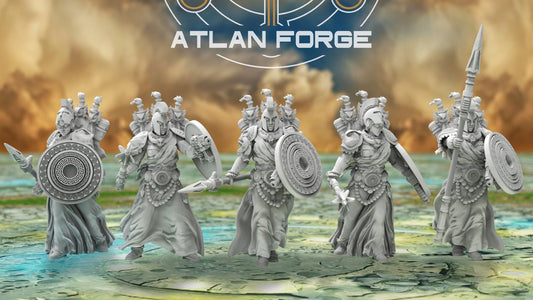 3d Printed Minoan Athenai x5 by Atlan Forge Miniatures