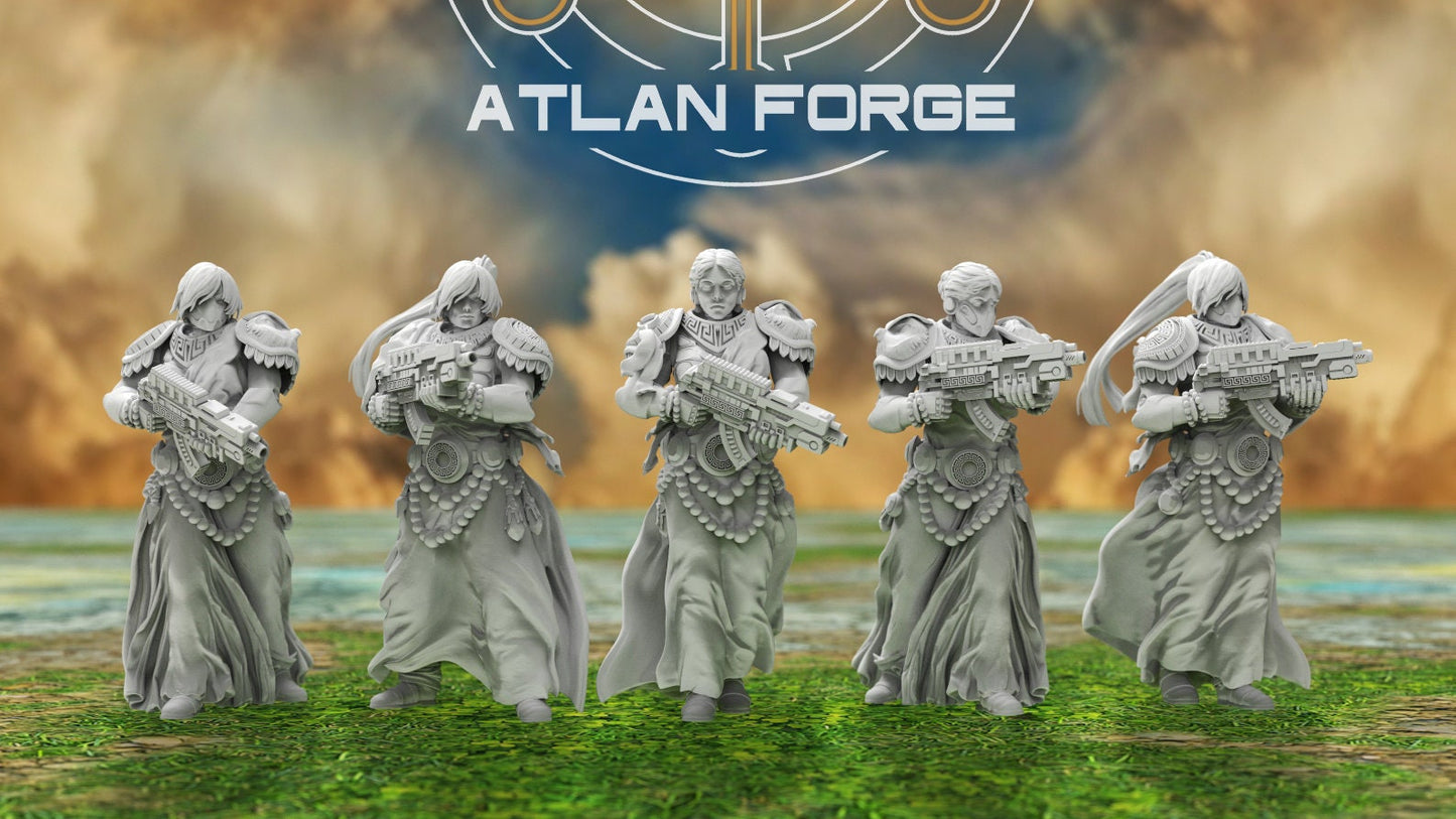 3d Printed Minoan Athenai x5 by Atlan Forge Miniatures