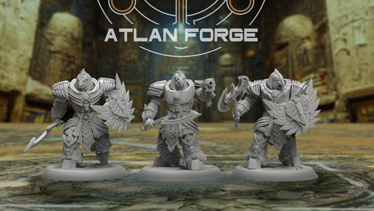 3d Printed Aegyptus Horai Veterans x3 by Atlan Forge Miniatures