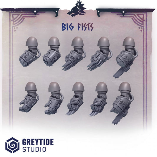 3d Printed Big Fists x10 by Greytide Studio