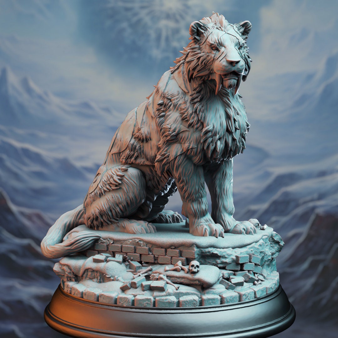 3D Printed Sabertooth Tiger by DM Stash