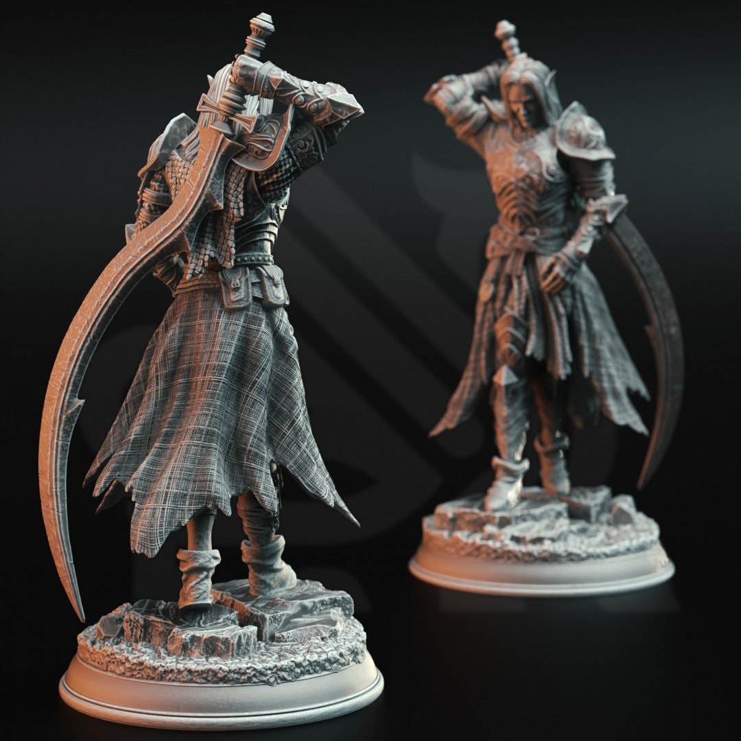 3D Printed Drow Moon Paladin by DM Stash