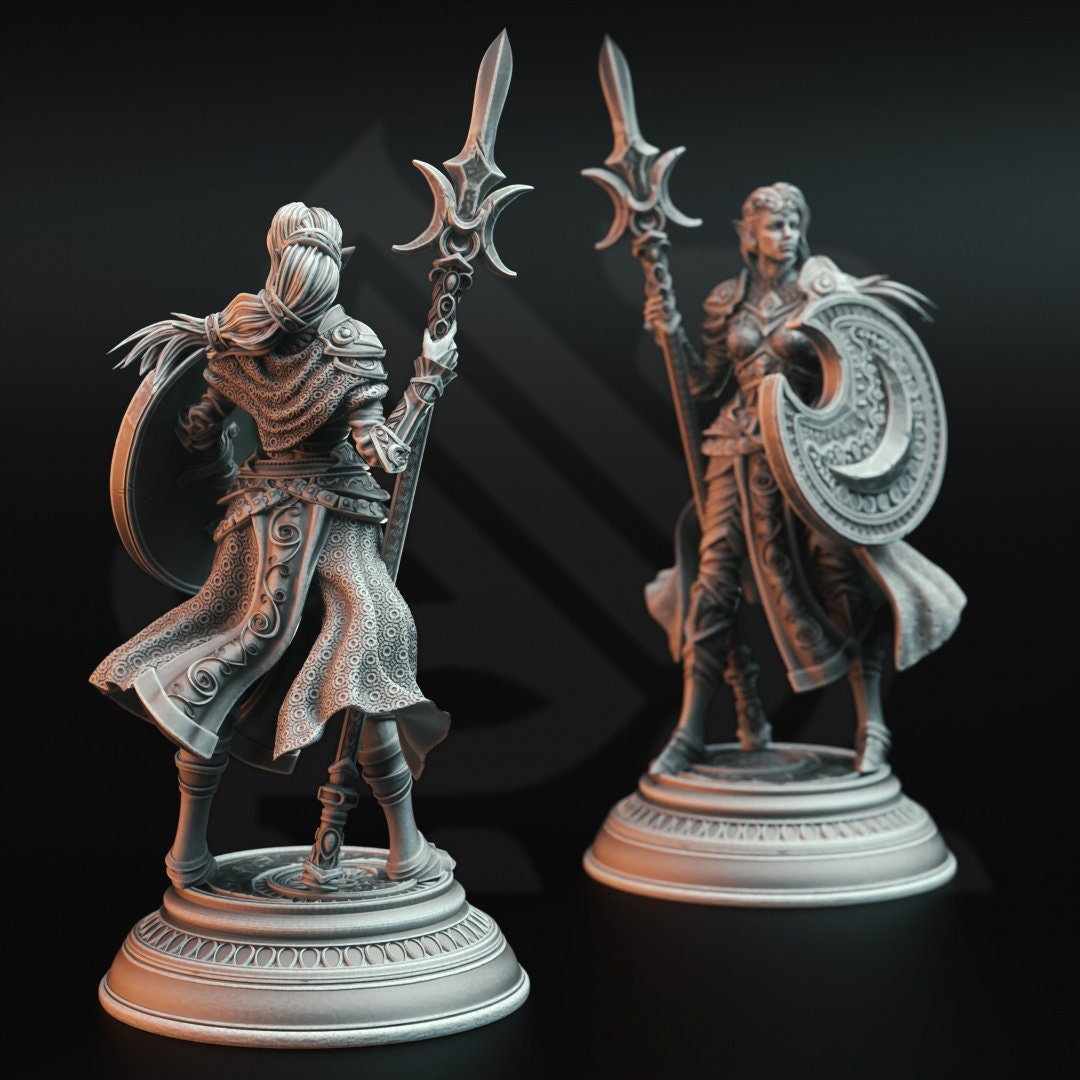 3D Printed Half-Elf Moon Cleric by DM Stash