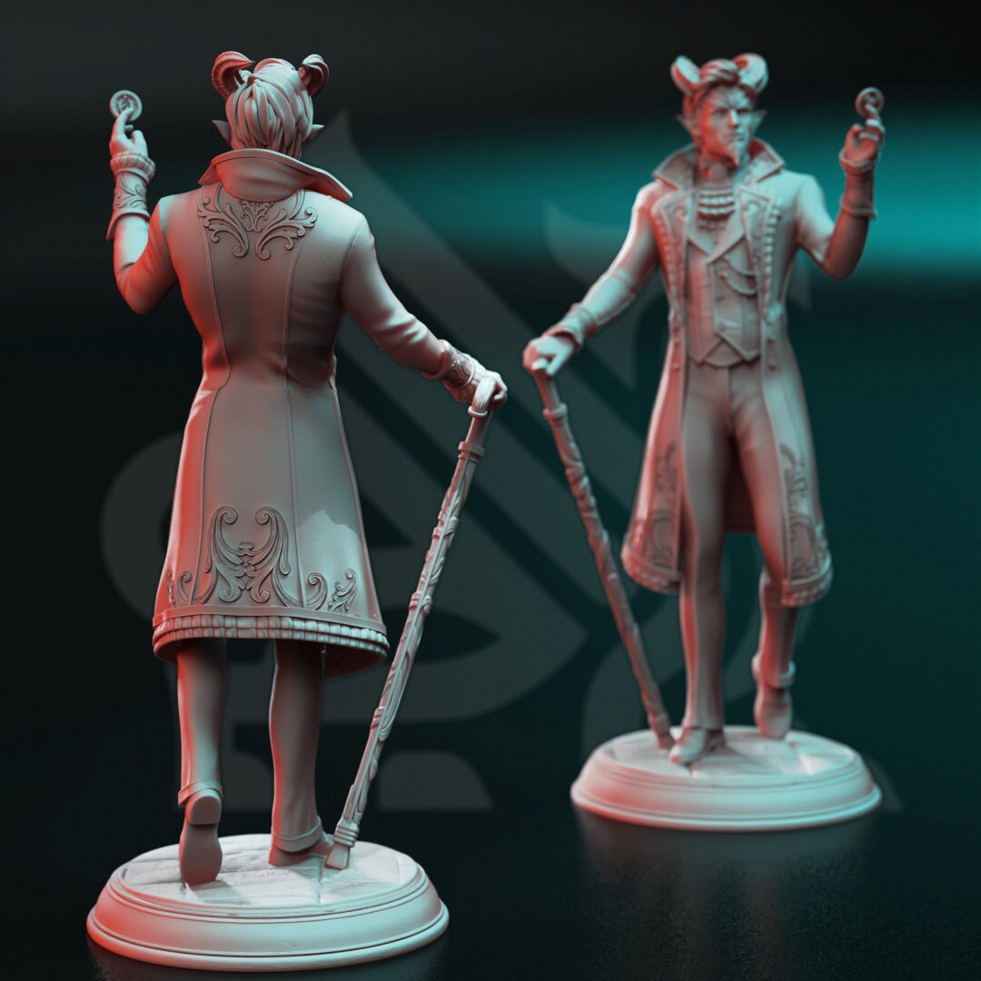 3D Printed Tiefling Devil Dealer by DM Stash