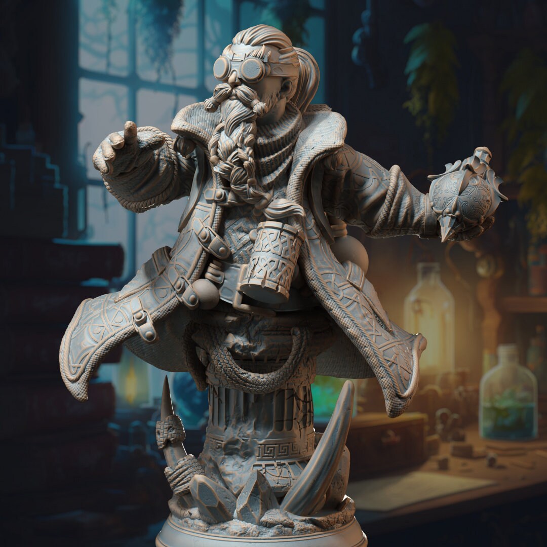 3D Printed Dwarven Alchemist by DM Stash