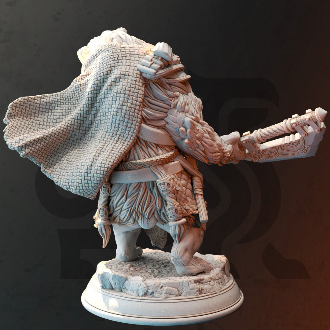 3D Printed Werebear Barbarian "Bearserker" by DM Stash