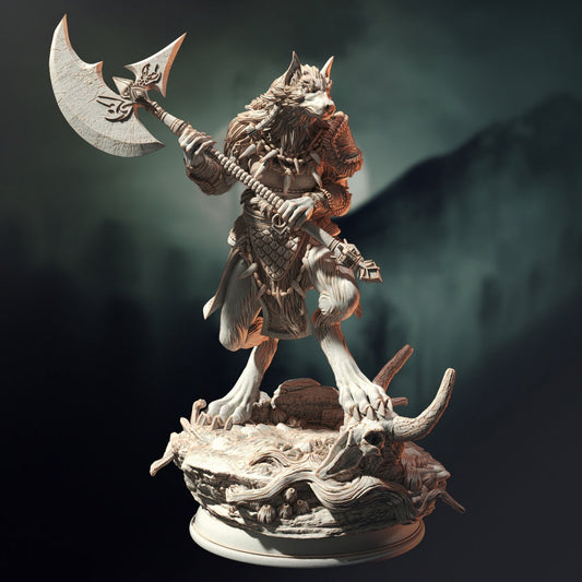 3D Printed Werewolf Barbarian by DM Stash