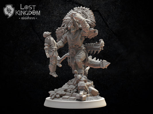 3d Printed Coatl Guard General by Lost Kingdom Miniatures