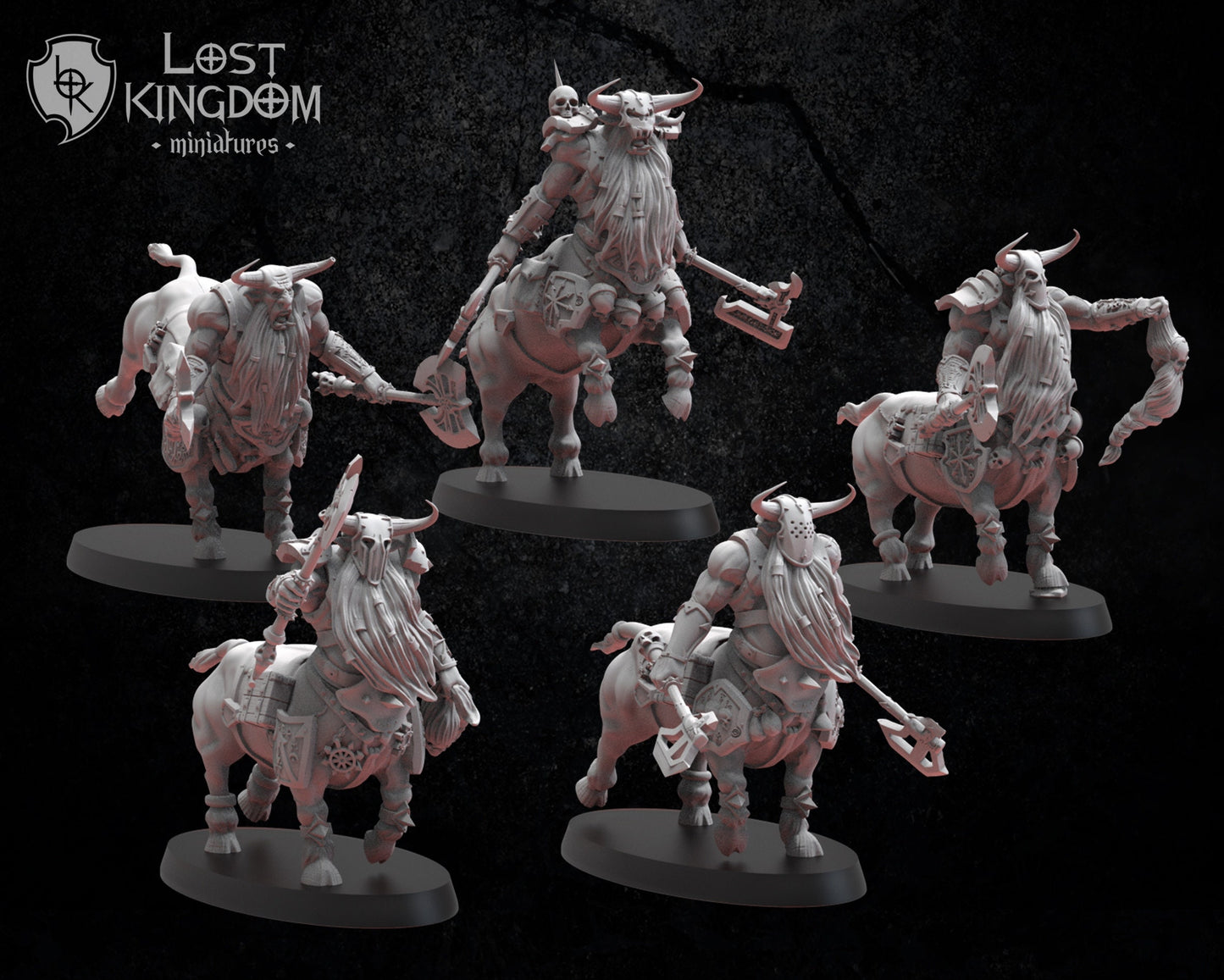 3d Printed Bul-Thaurs x5 by Lost Kingdom Miniatures