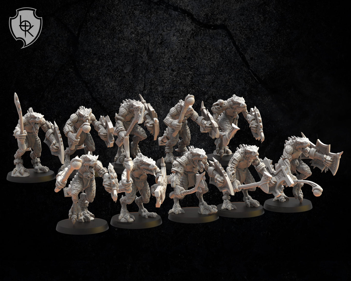 3d Printed Ezocamtl Warrior Unit x10 by Lost Kingdom Miniatures