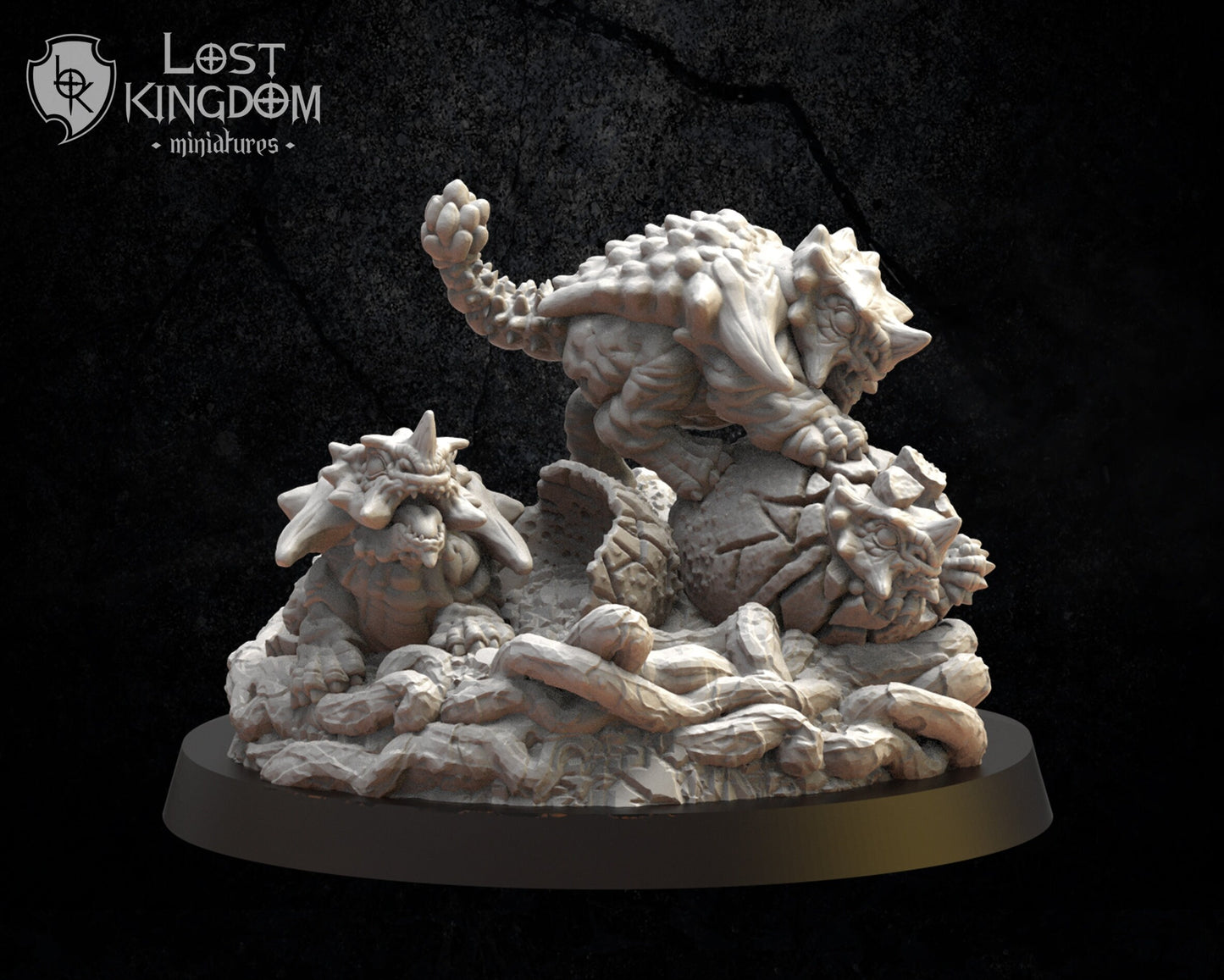 3d Printed Colohti w/babies by Lost Kingdom Miniatures