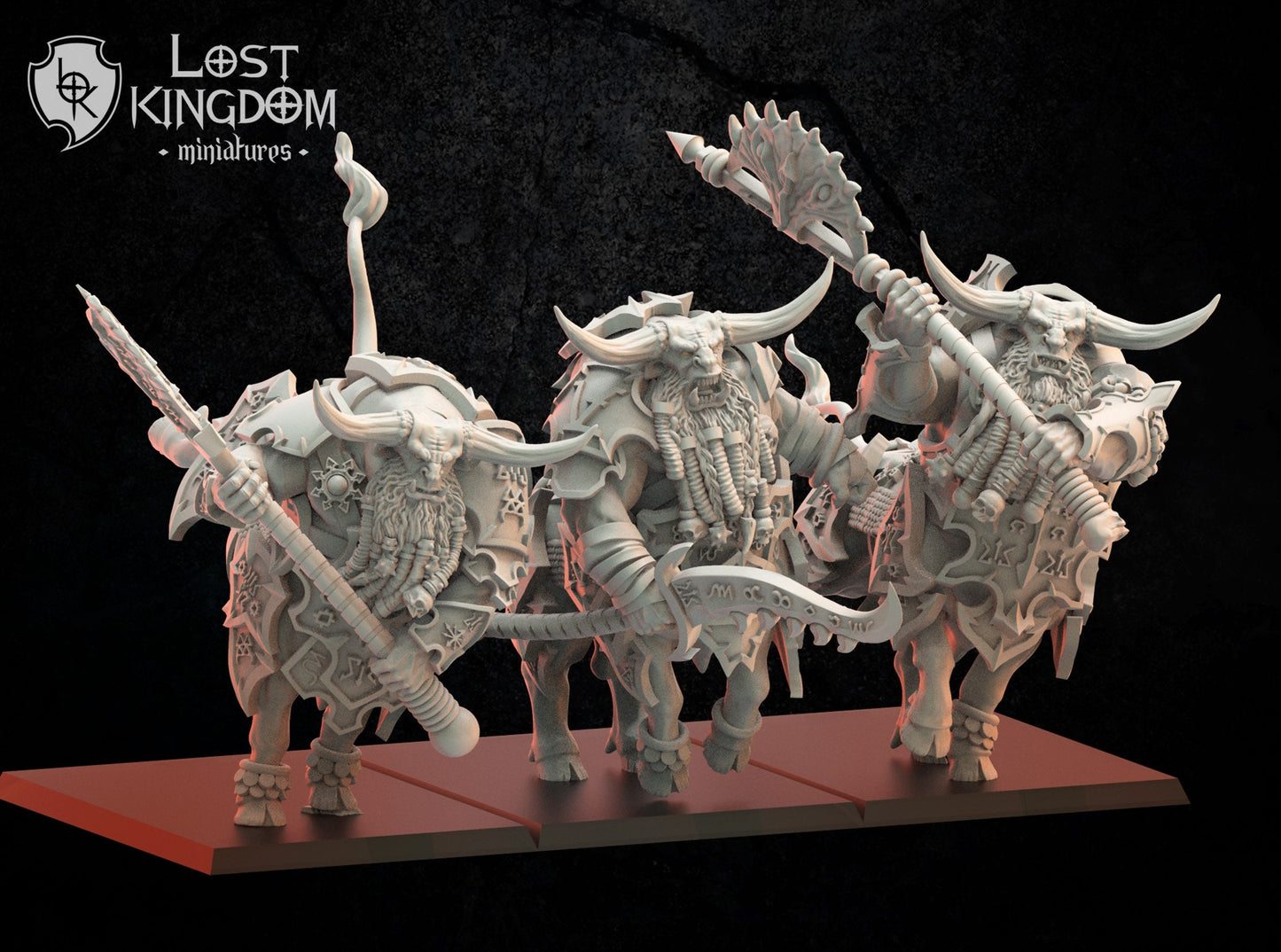 3d Printed Anointed Bul-Thaurs x3 by Lost Kingdom Miniatures