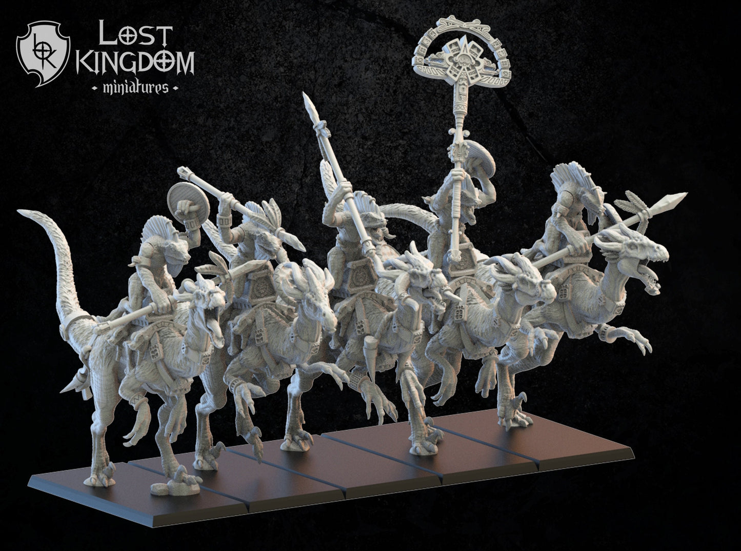 3d Printed Kuakuaitl Cuetzpalli Riders x5 by Lost Kingdom Miniatures