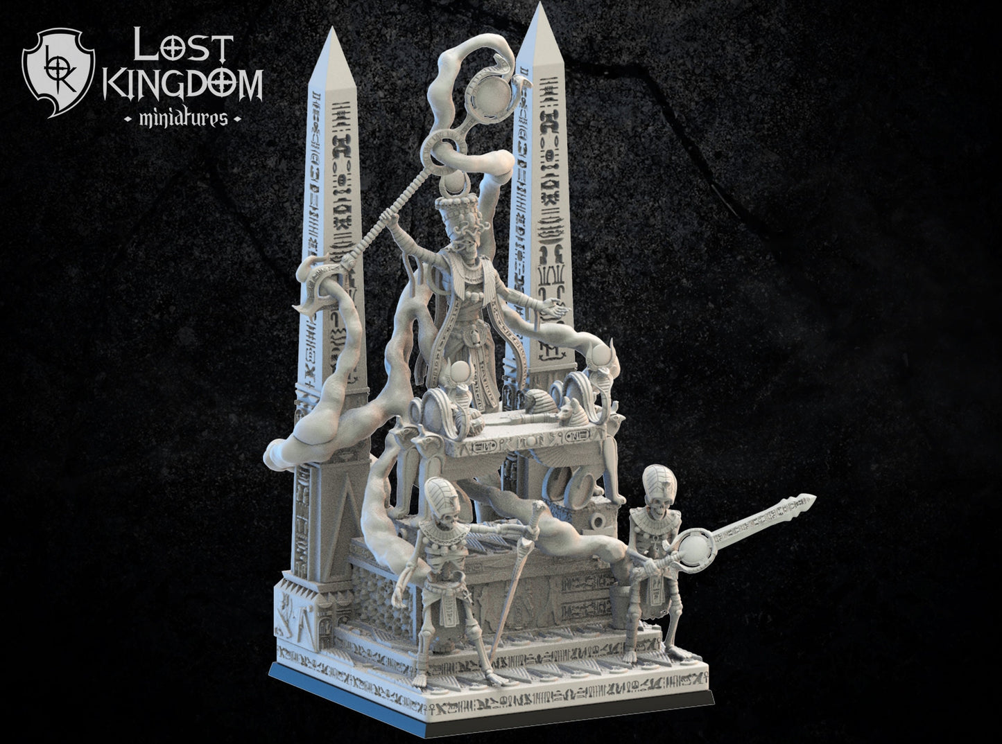 3d Printed Amenophis on Canopic Altar by Lost Kingdom Miniatures