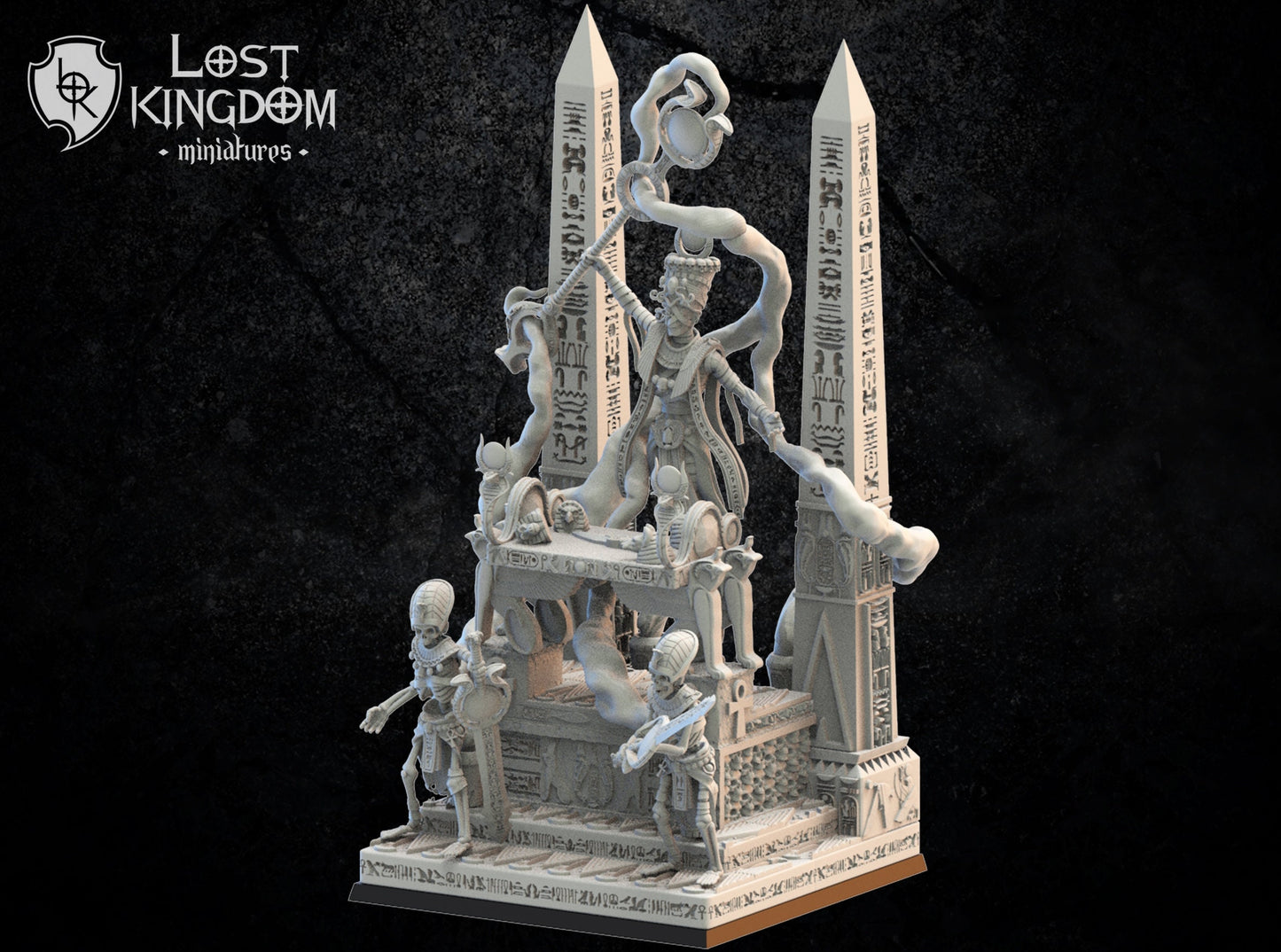 3d Printed Amenophis on Canopic Altar by Lost Kingdom Miniatures