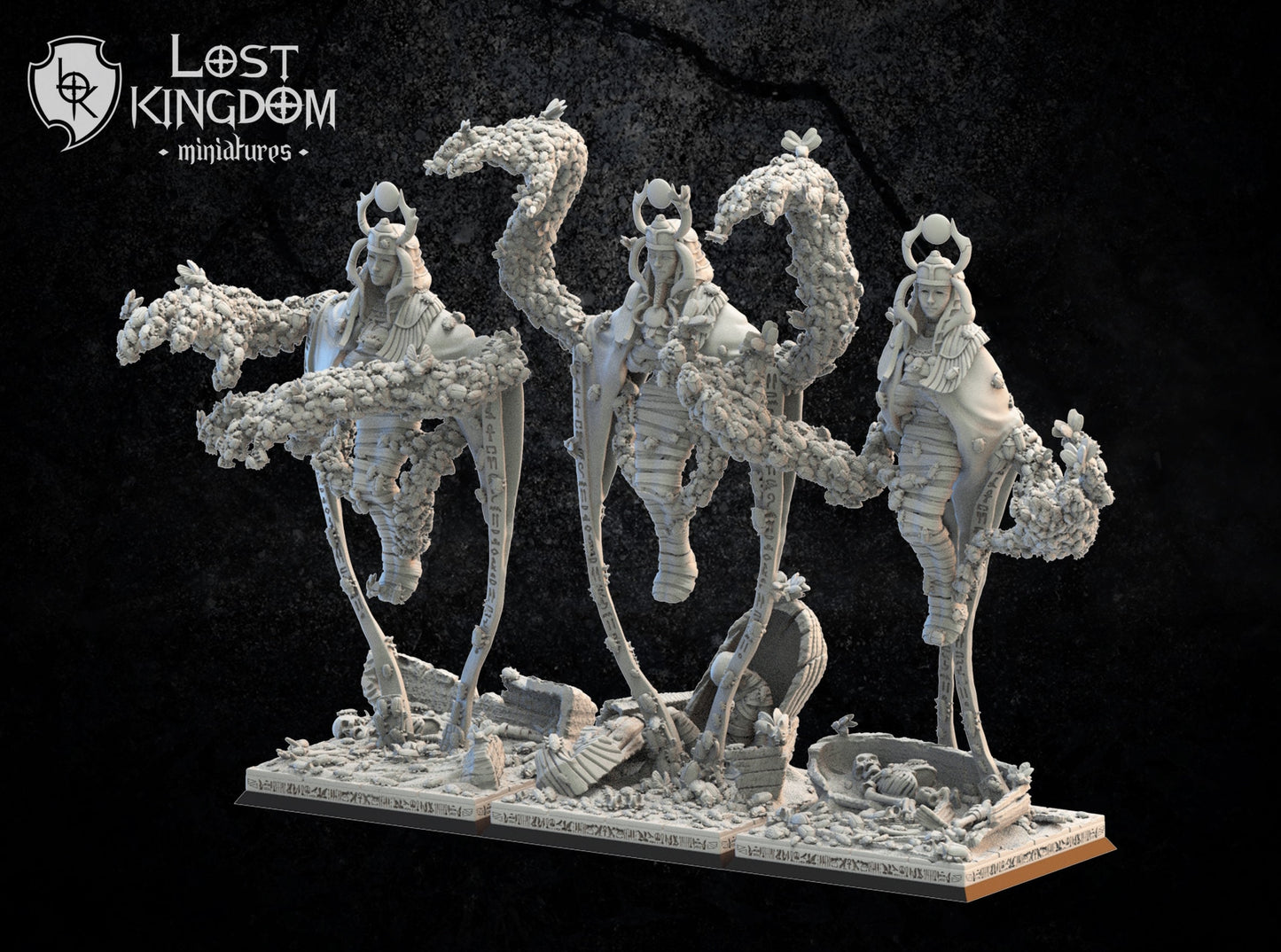 3d Printed Sakmet Swarm Sorcerers by Lost Kingdom Miniatures