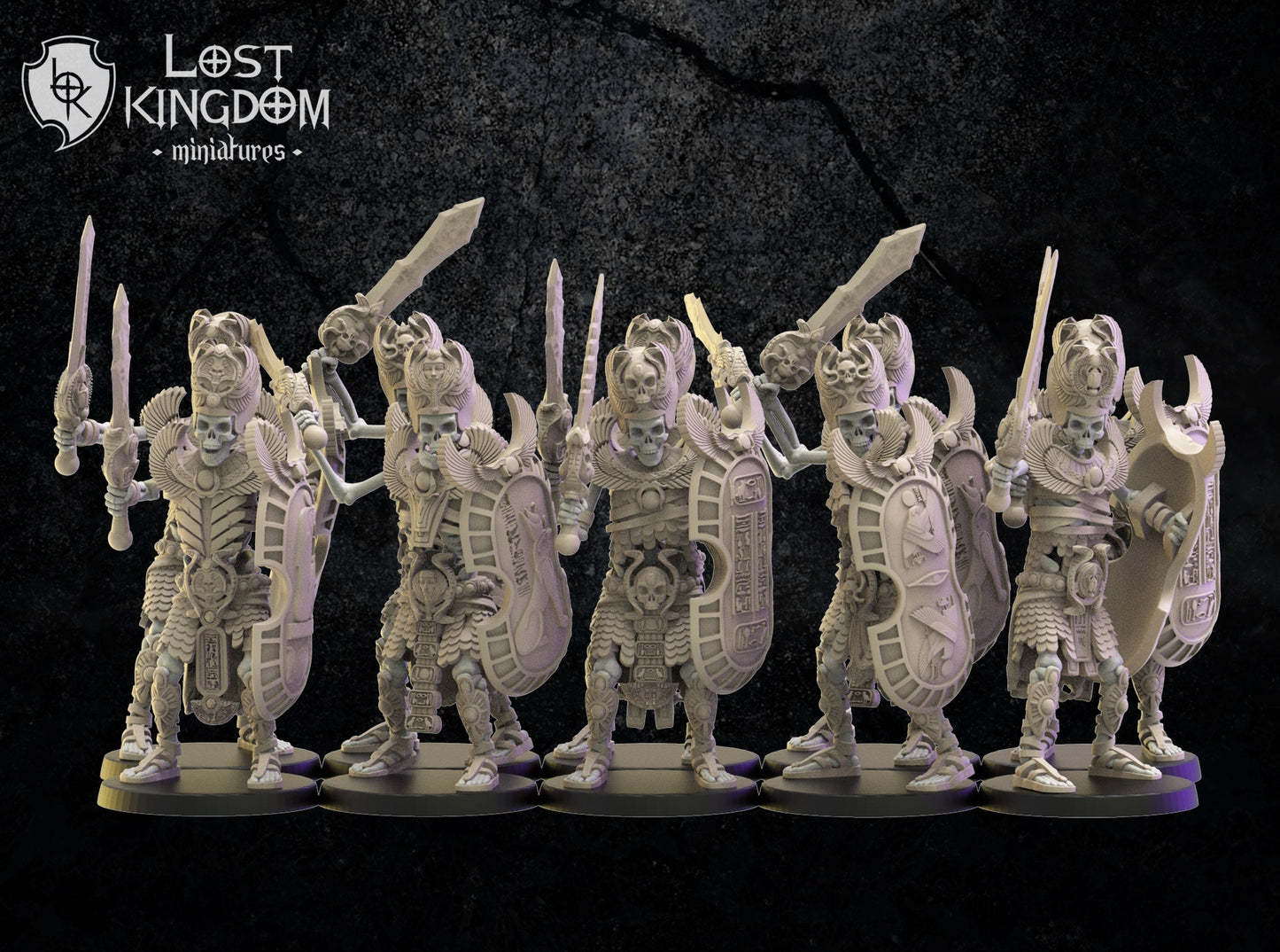 3d Printed Amun-Re Guard x10 by Lost Kingdom Miniatures