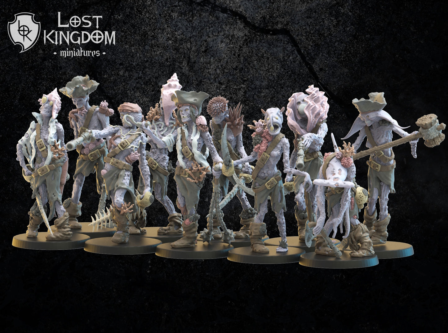 3d Printed Deep Sea Zombies x10 by Lost Kingdom Miniatures