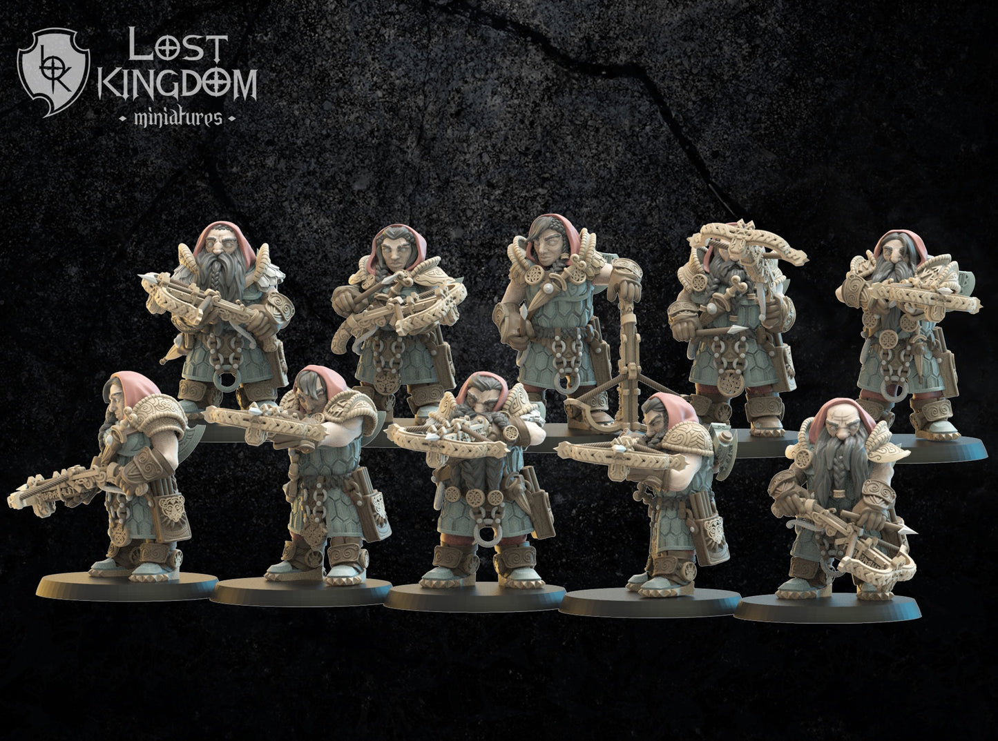 3d Printed Niavellir Dwarf Riflemen x10 by Lost Kingdom Miniatures