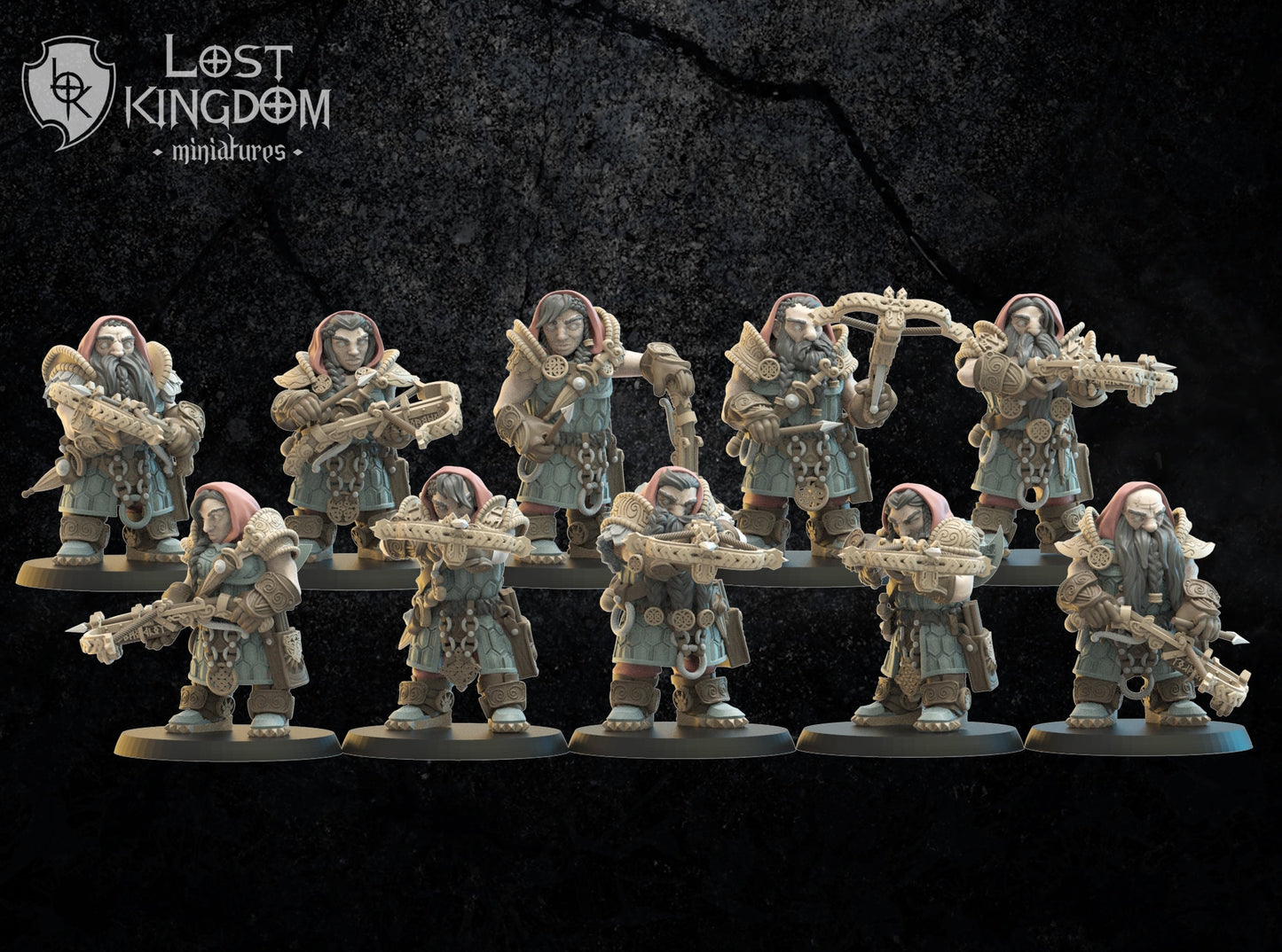 3d Printed Niavellir Dwarf Riflemen x10 by Lost Kingdom Miniatures