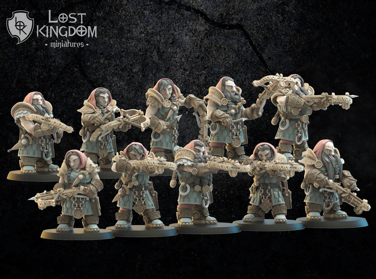 3d Printed Niavellir Dwarf Riflemen x10 by Lost Kingdom Miniatures