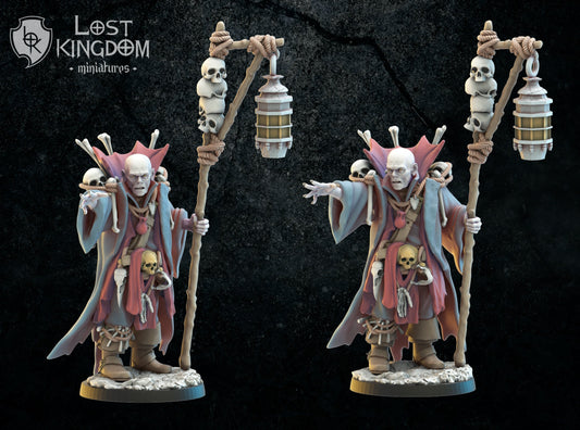 3d Printed Dregan "Bones" The Necromancer by Lost Kingdom Miniatures