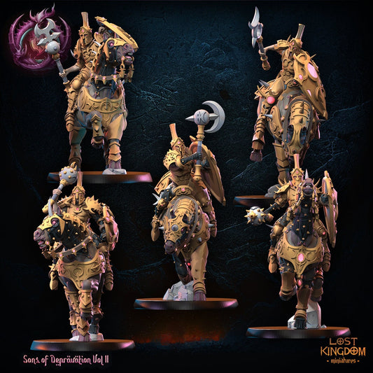 3d Printed Perversion Knights x5 by Lost Kingdom Miniatures