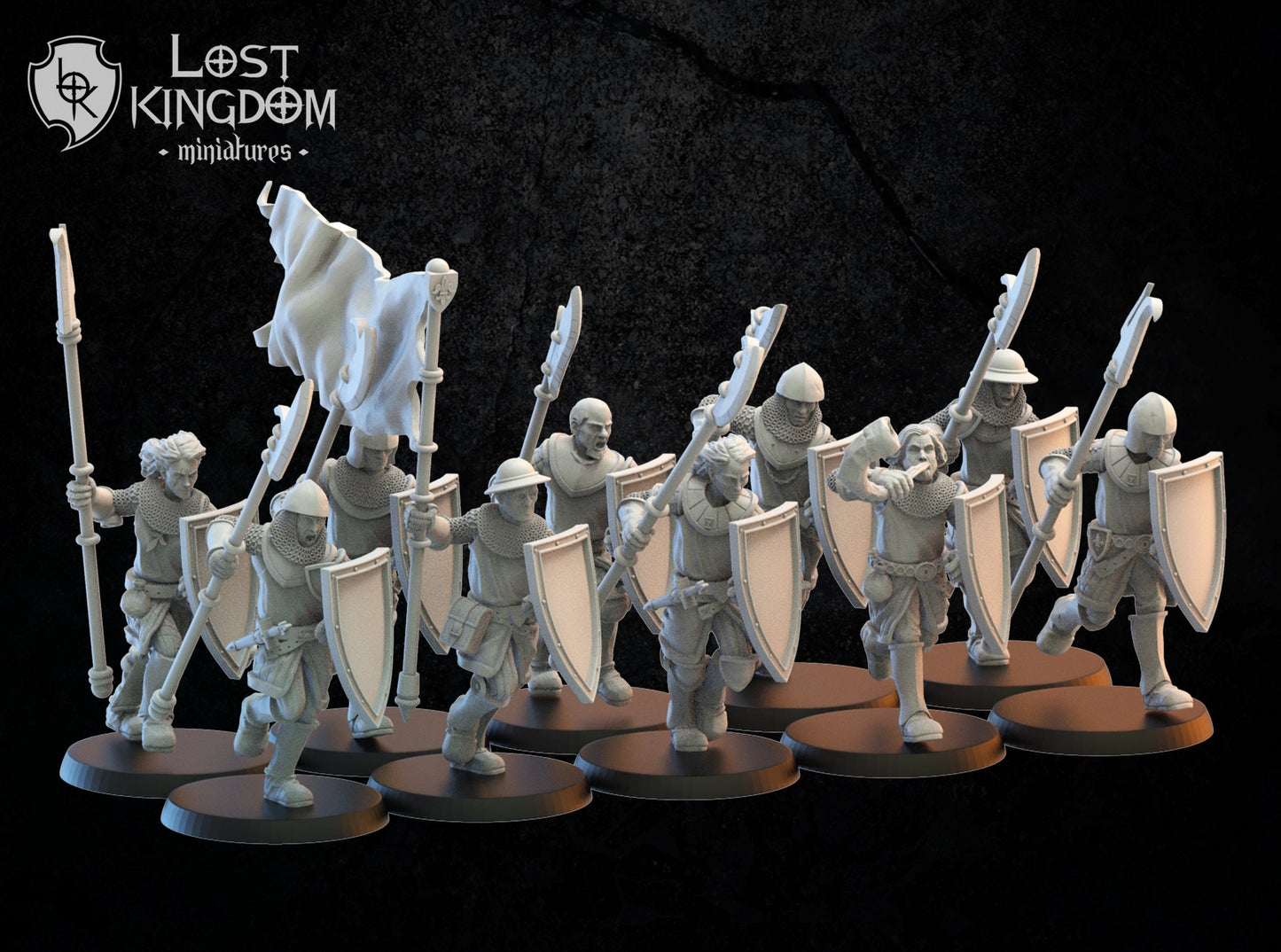 3d Printed Footsoldiers of Mercia x10 by Lost Kingdom Miniatures