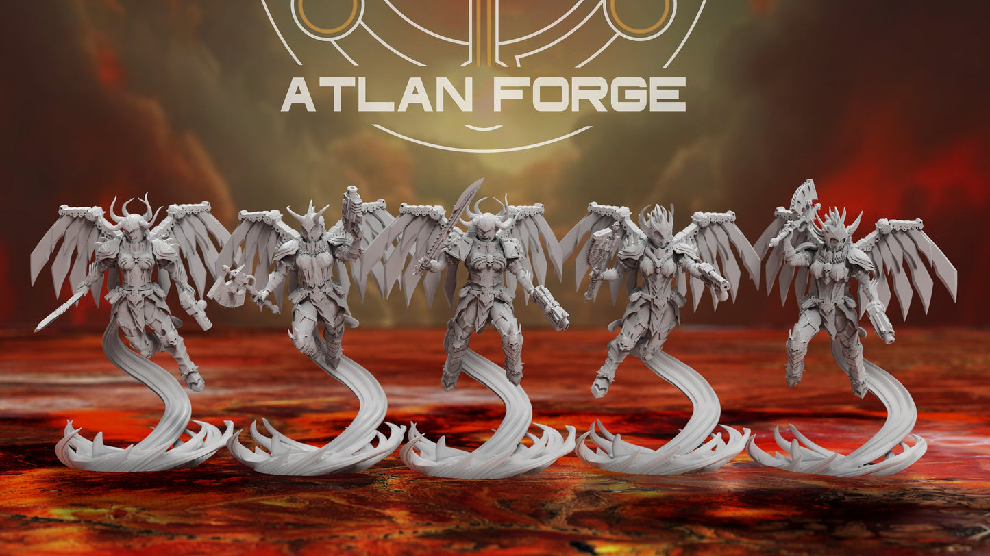 3d Printed Hades Persephonae x5 by Atlan Forge Miniatures