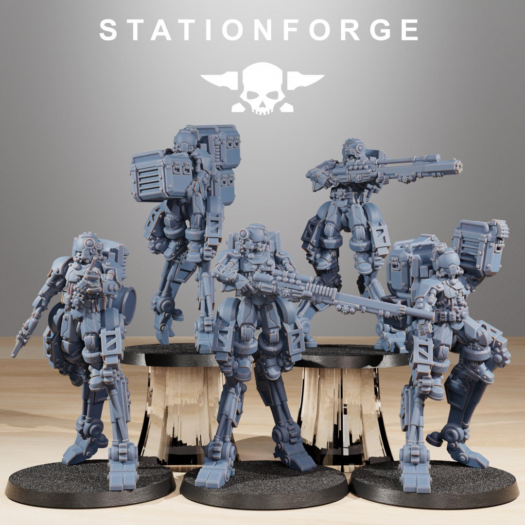 3D Printed Scavenger Wayfarers x5 by StationForge Miniatures