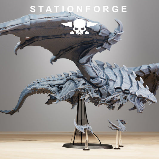 3D Printed Xenarid Dragon by StationForge Miniatures