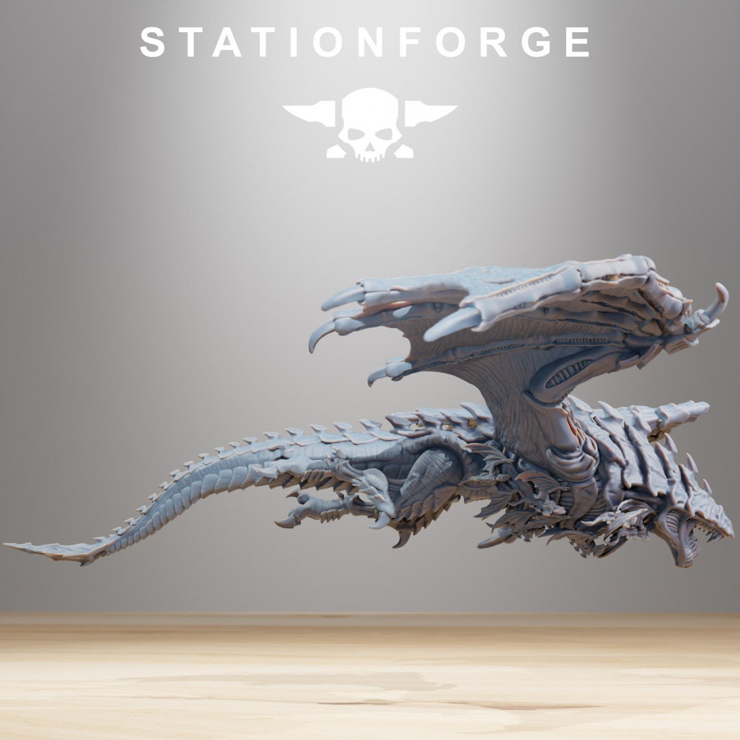 3D Printed Xenarid Dragon by StationForge Miniatures