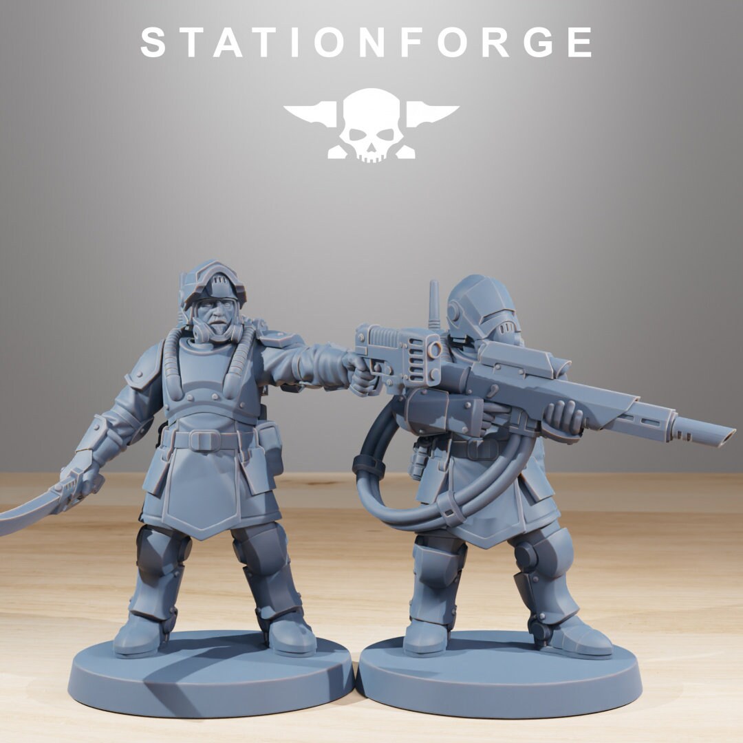 3D Printed Royal Guard Commandos x10 by StationForge Miniatures