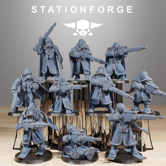 3D Printed Grim Guard Frostwatch Marksmen by StationForge Miniatures