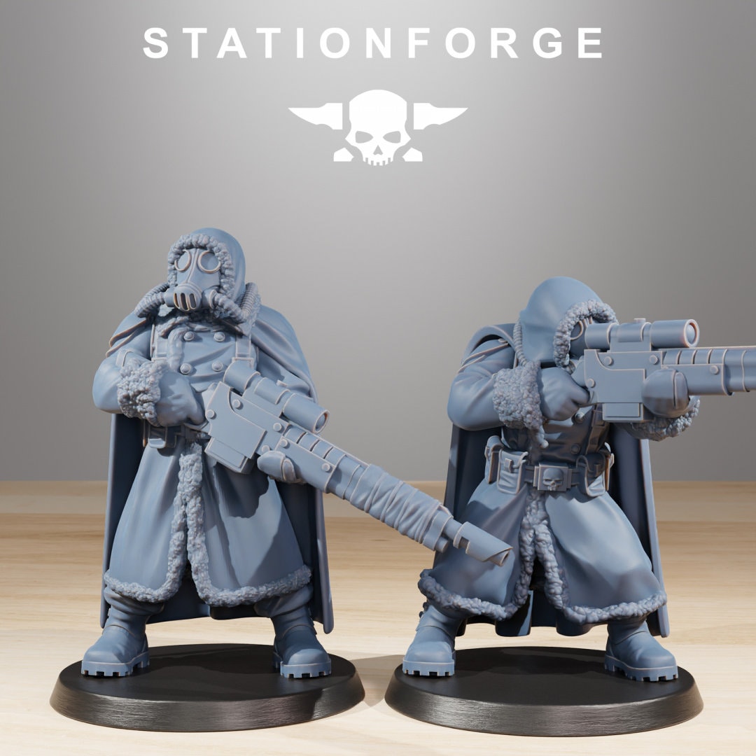 3D Printed Grim Guard Frostwatch Marksmen by StationForge Miniatures